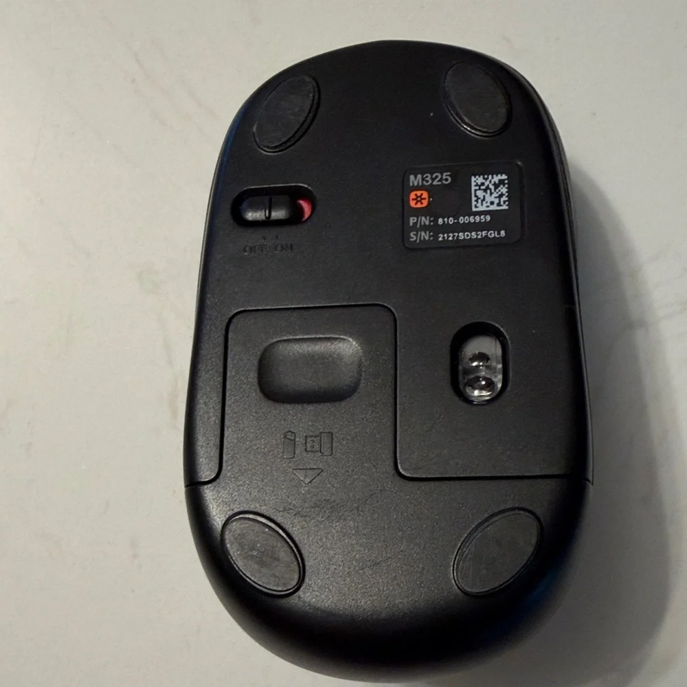 Logitech M325 Wireless Compact Ambidextrous Mouse - Black